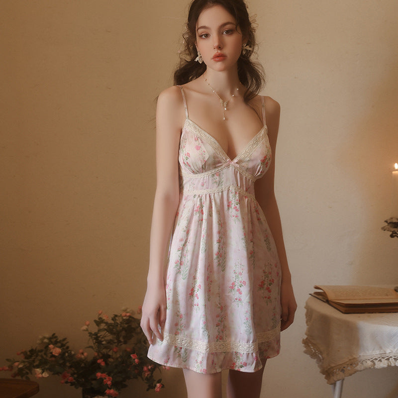 floral comfortable satin Nightwear for women
