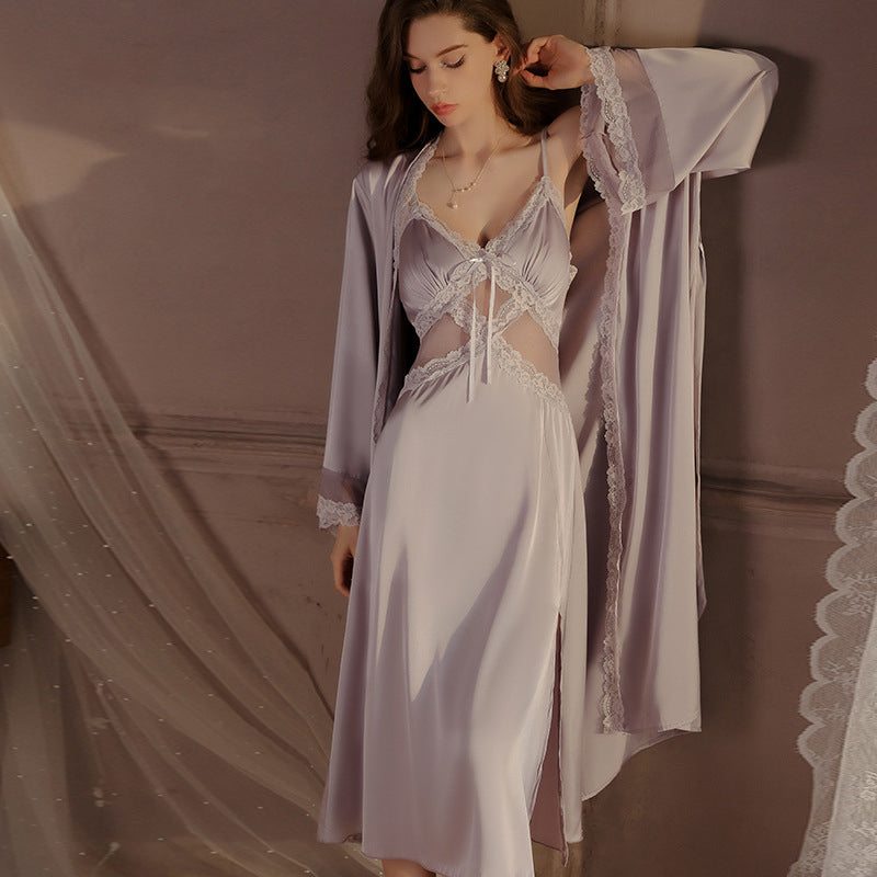 dreamy bell-sleeve robe Designed for love and comfort